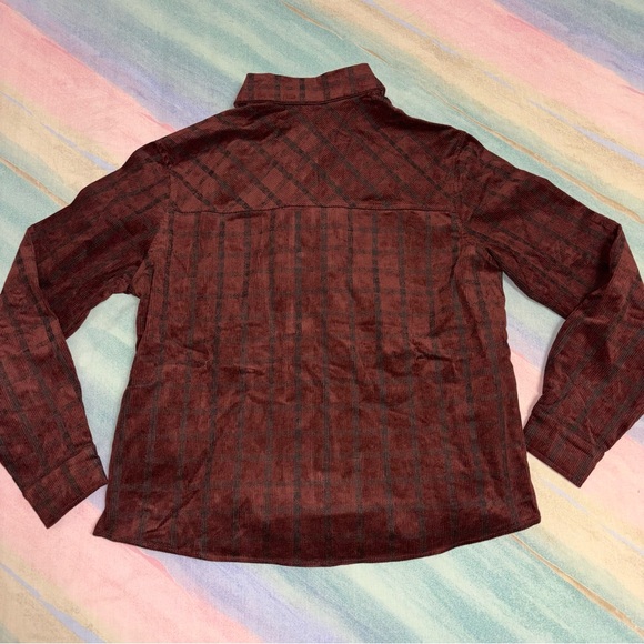 NWT Disturbia Terracotta Check Cord Shirt size US 8 - Picture 8 of 10